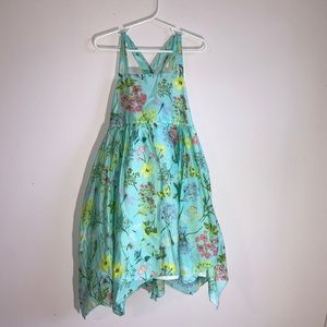 Scarf 🧣 hem blue dragonfly 🐉 girls dress size 6